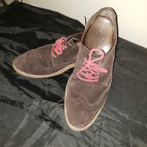 Men's 8.5 Cole Haan brown suede oxfords